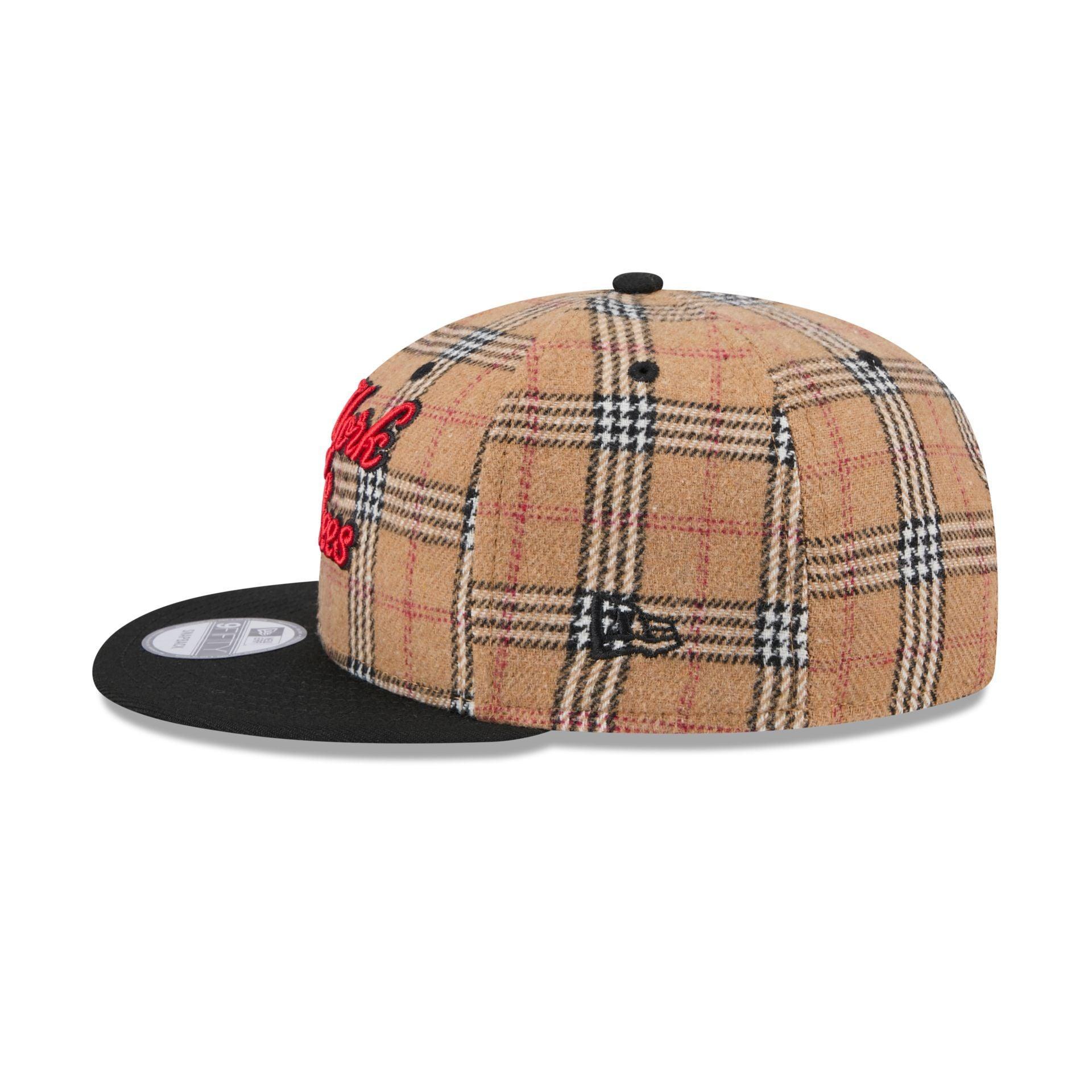 New York Yankees Tan Tartan 9FIFTY Snapback Hat Male Product Image