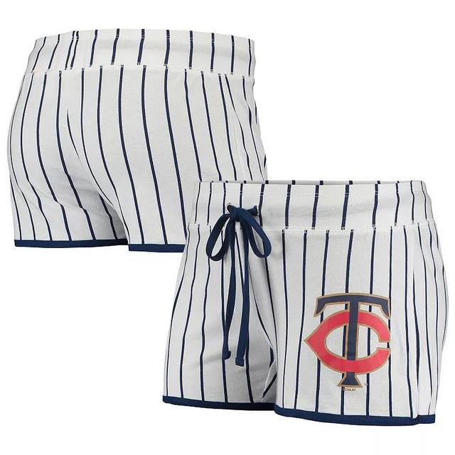 Womens White Minnesota Twins Vigor Pinstripe Sleep Short Product Image