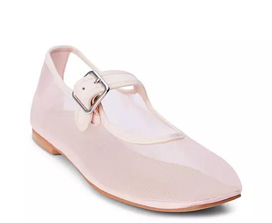 Coconuts Womens Tribeca Mesh Square-Toe Mary Jane Ballet Flat. Product Image