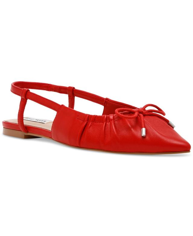 Steve Madden Womens Laylah Pointed-Toe Pleated Slingback Flats Product Image