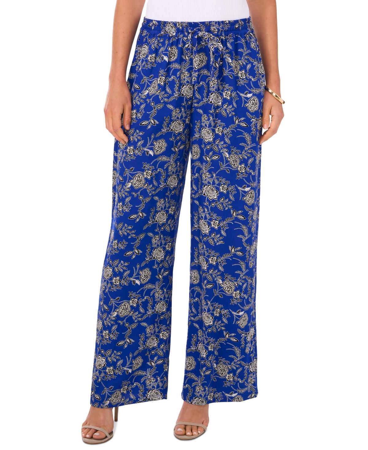 Women's Floral Wide-Leg Pull-On Pants Product Image