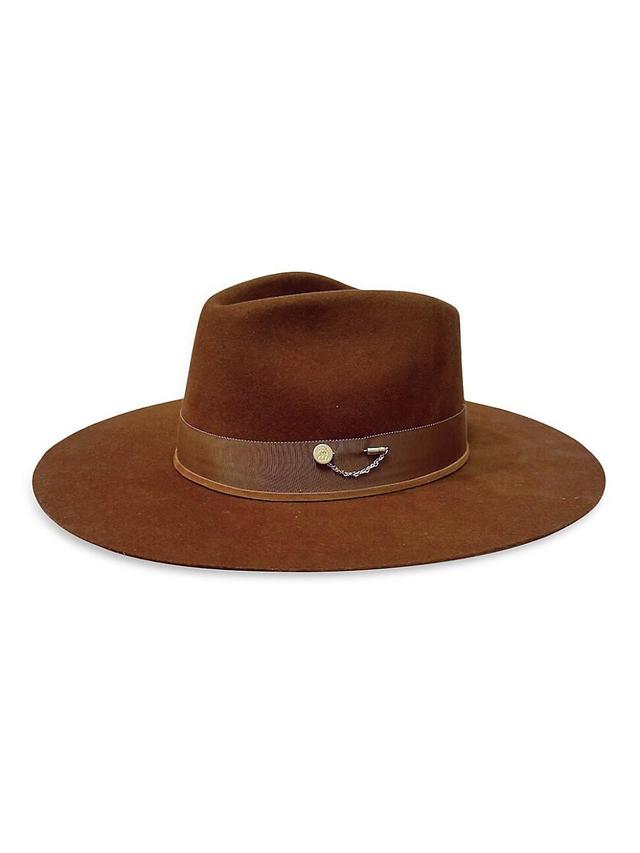 Womens Beech Wool Flat-Brimmed Fedora Product Image