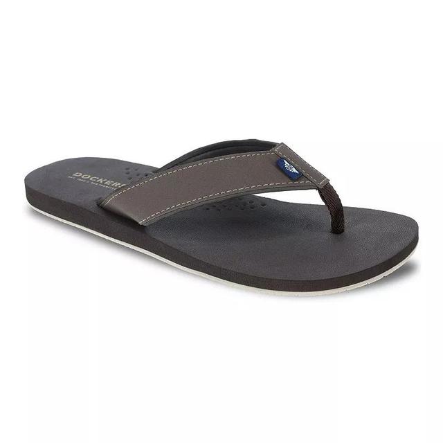 Dockers Mens Flip Flop Sandals Brown Product Image