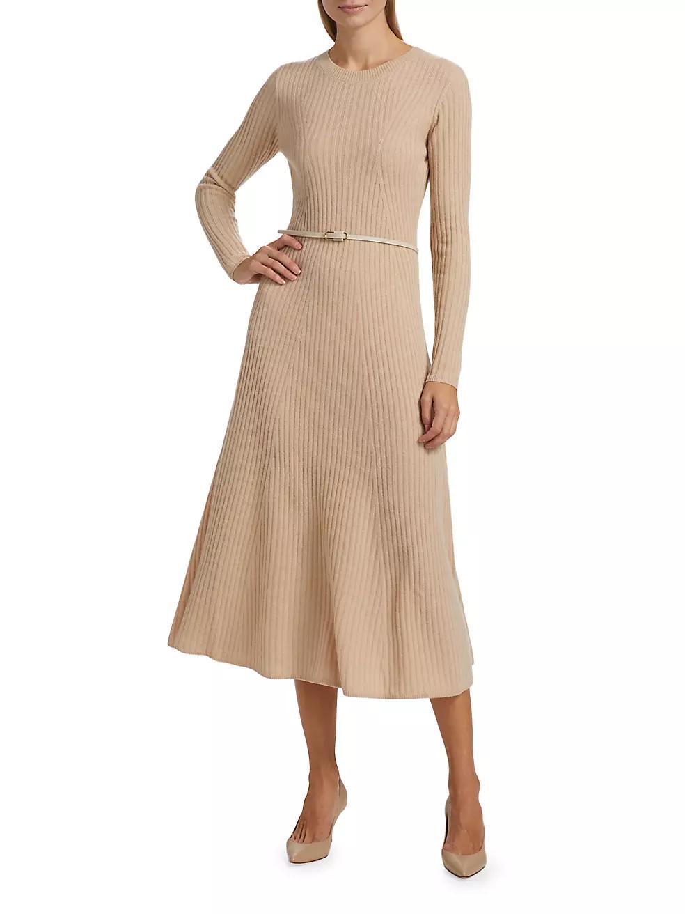 Sabrina Belted Cashmere Sweaterdress Product Image