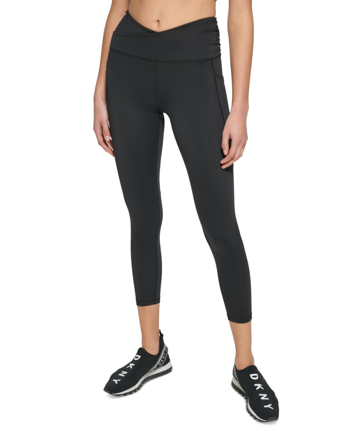 Dkny Sport Womens Balance Compression Racerback Crop Bra Top Super Soft Leggings Product Image