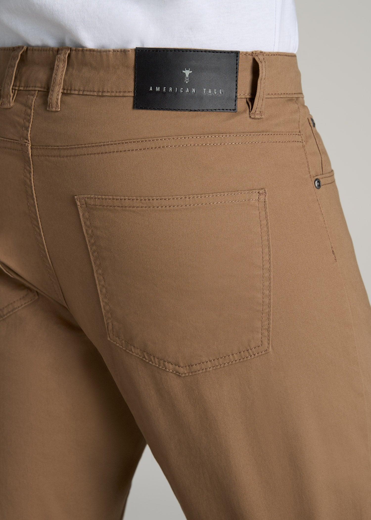 Carman TAPERED Fit Five Pocket Pants for Tall Men in Russet Brown Male Product Image