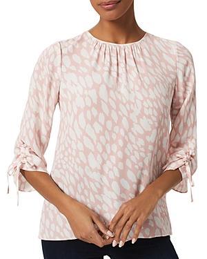 Hobbs London Cosette Printed Tie Cuff Blouse Product Image