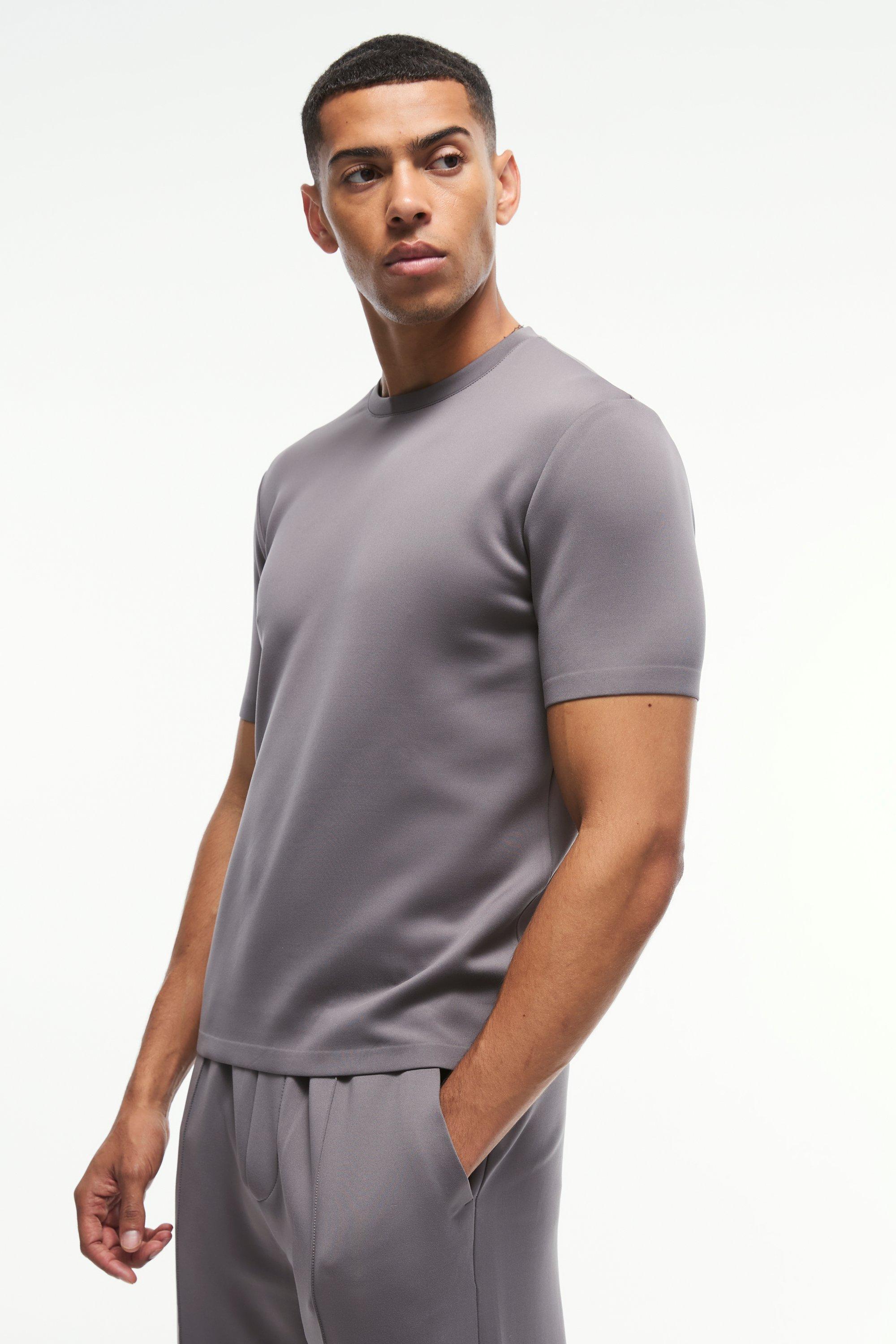 Regular Fit Premium Scuba T-shirt | boohooMAN USA Product Image