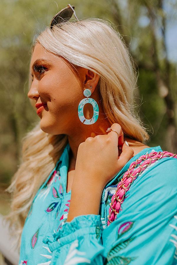 Believe The Dream Earrings In Turquoise Product Image