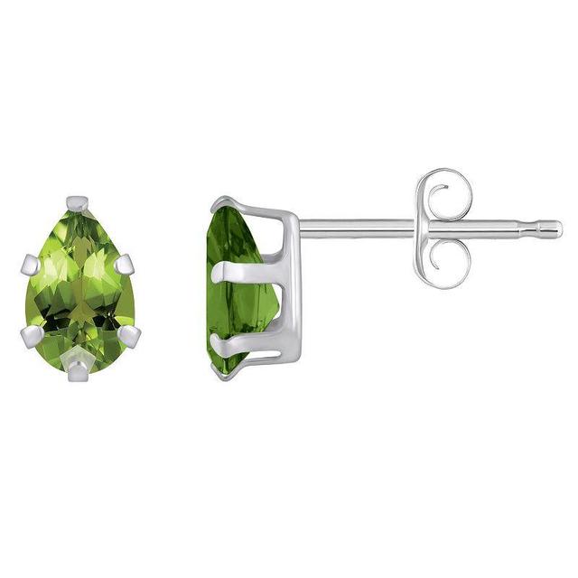 Macys Gemstone Stud Earrings in 10k White Gold Product Image