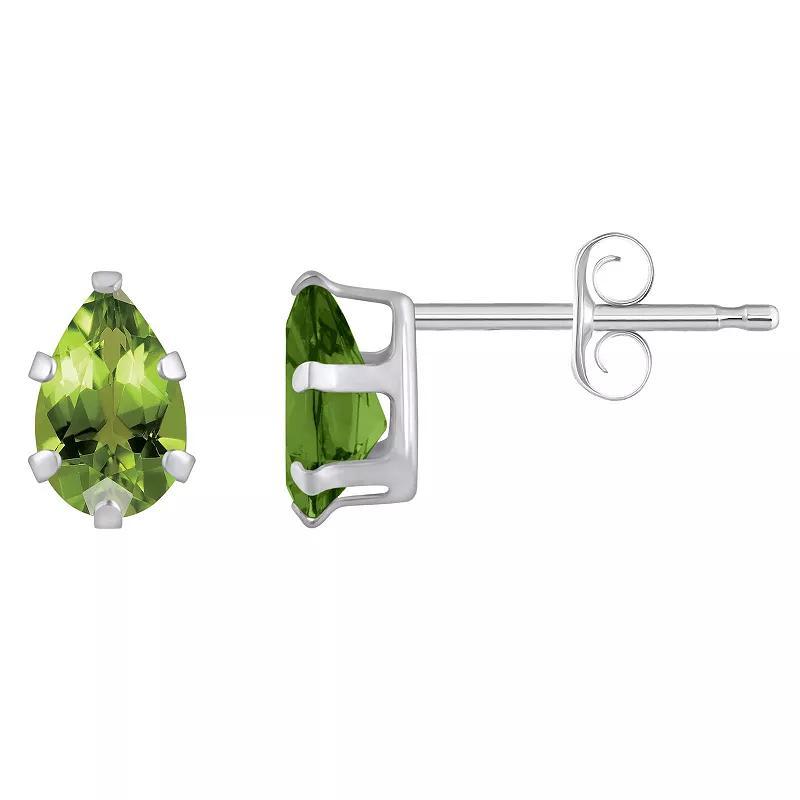 Macys Gemstone Stud Earrings in 10k White Gold Product Image