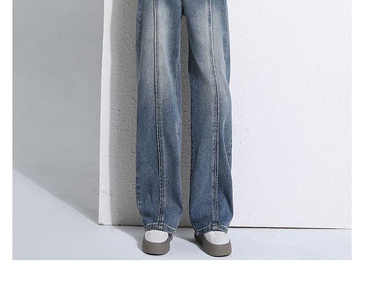 High Rise Washed Loose Fit Jeans (Various Designs) Product Image