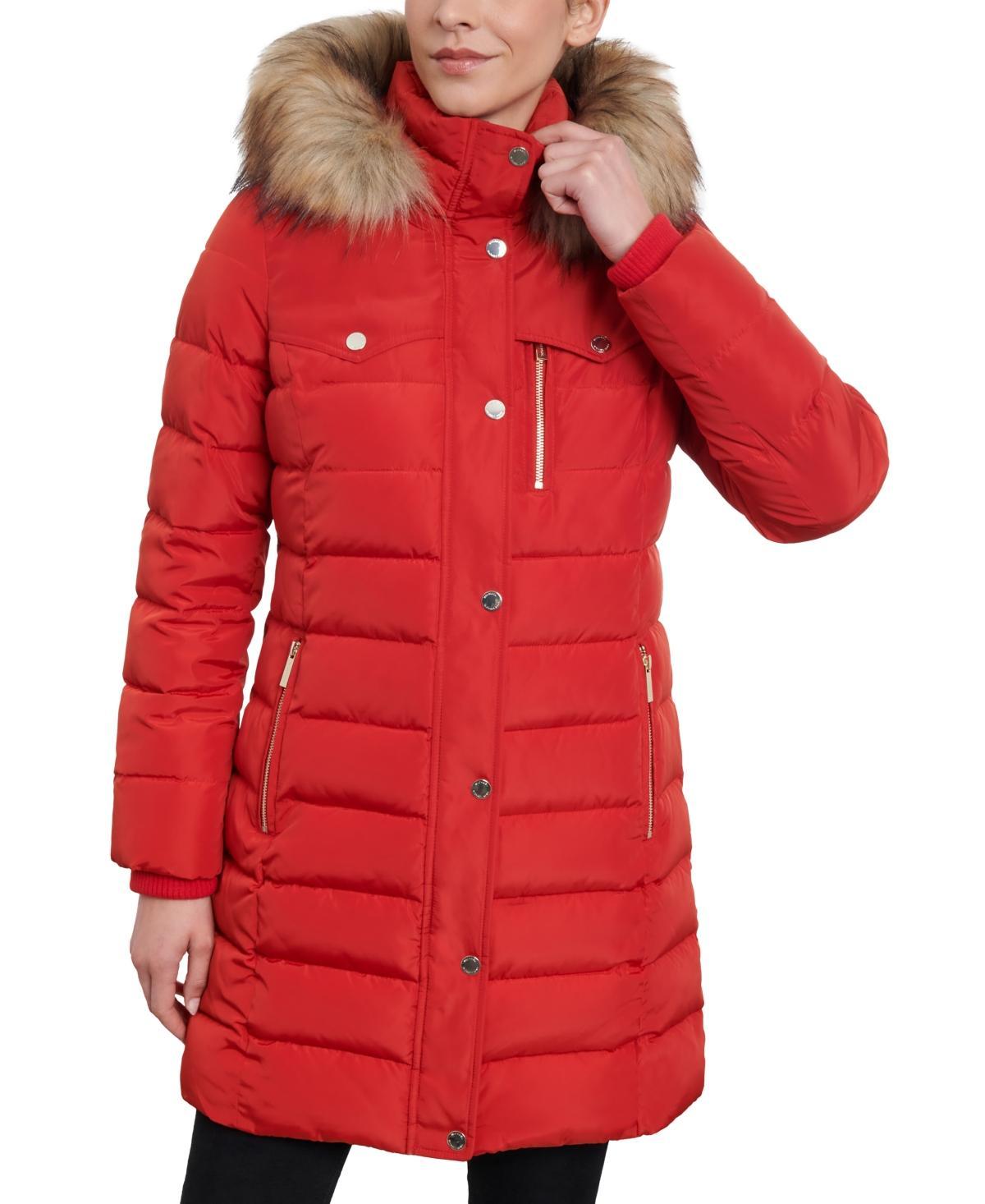 Women's Faux-Fur-Trim Hooded Puffer Coat, Created for Macy's Product Image