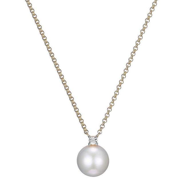 Maralux 18k Gold Over Sterling Silver Freshwater Cultured Pearl Necklace, Womens Gold Tone Product Image