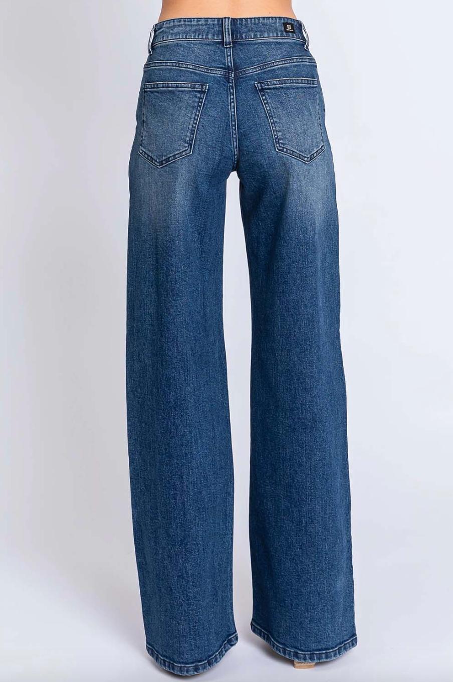 Letters To Juliet - Almond Rigid High-Rise Slouchy Jean - Dark Wash Product Image