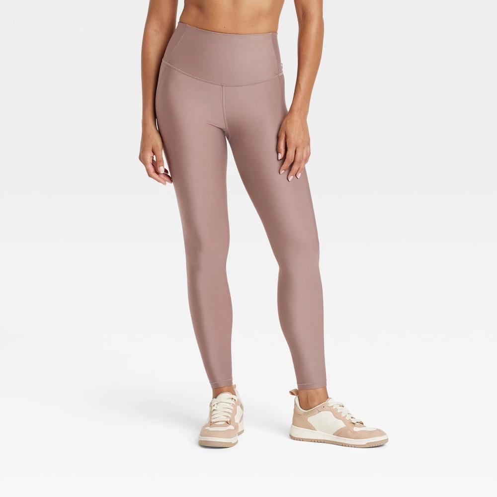 Womens Effortless Support High-Rise 7/8 Leggings - All In Motion Light Brown XS Product Image