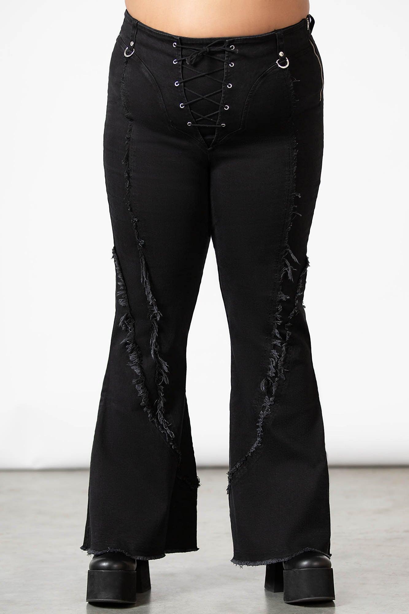 Dasia Lace-Up Bell Bottoms [PLUS] Female Product Image