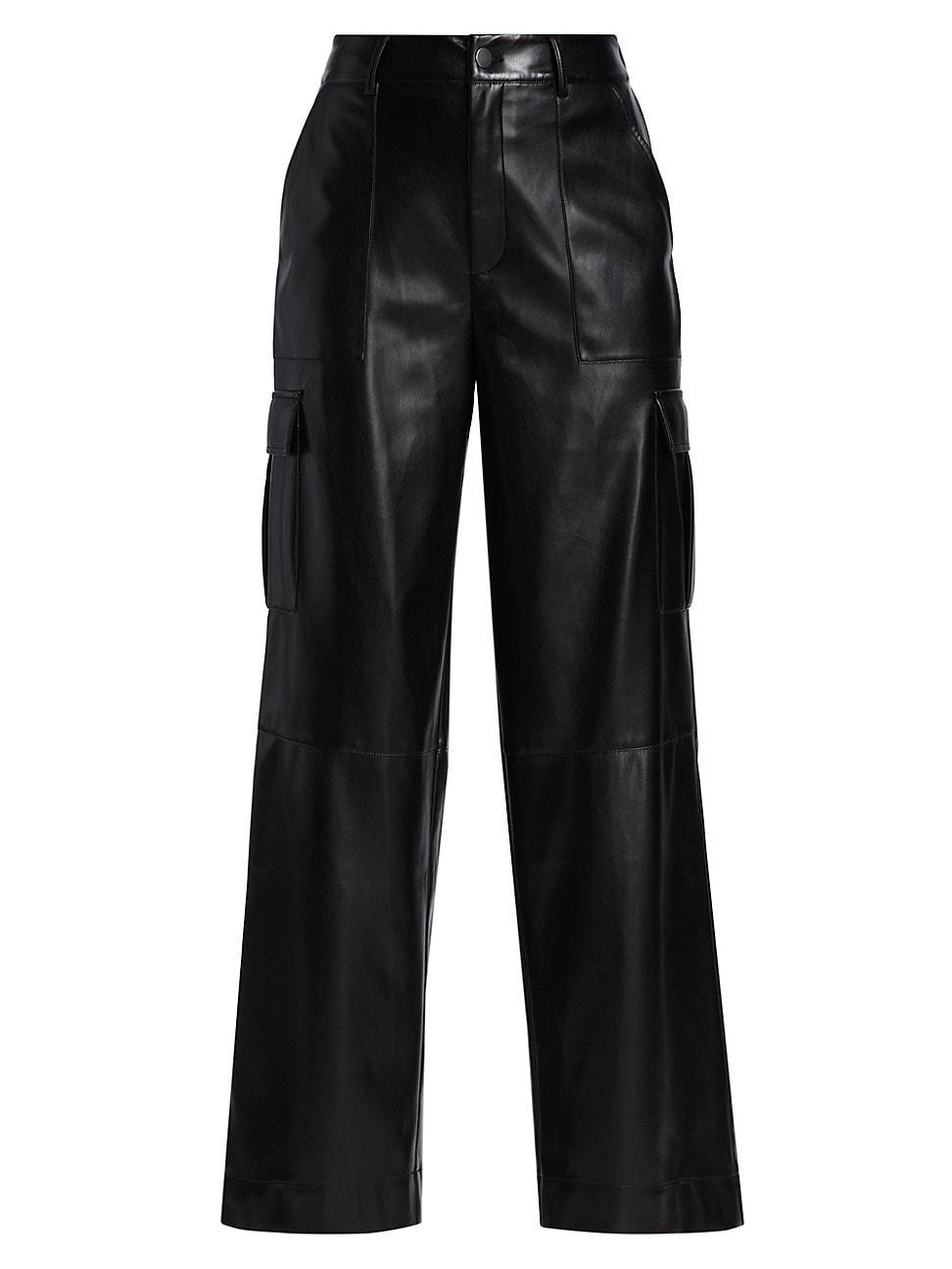 Womens Shelly Faux Leather Pants Product Image