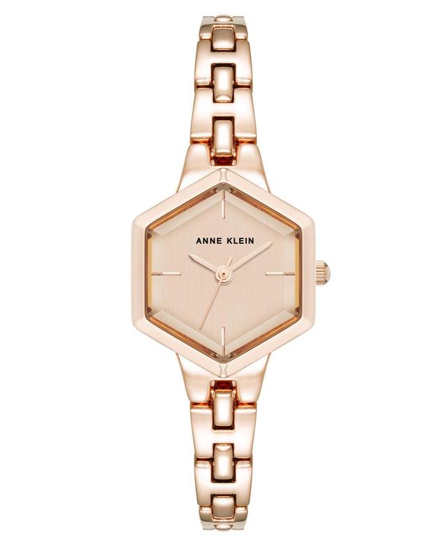 Anne Klein Womens Quartz Petite Hexagonal Rose Gold-Tone Alloy Metal Bracelet Watch, 21mm Product Image