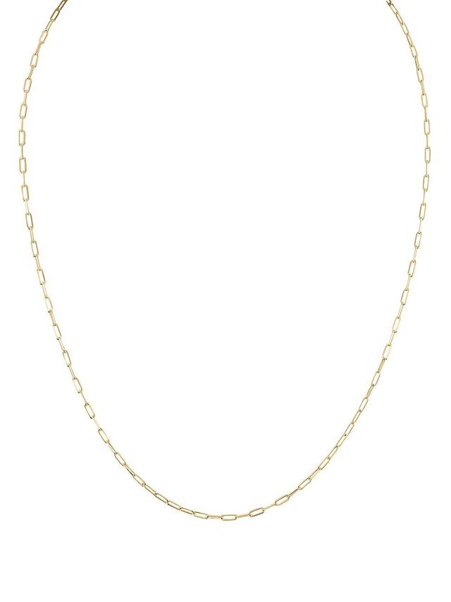 Womens 14K Yellow Gold Paper Clip Chain Necklace Product Image