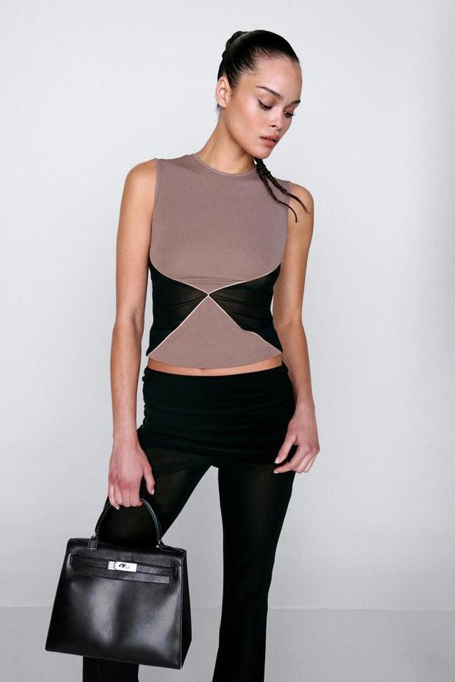 SASHA TOP - WARM GREY — WARM GREY / XS Product Image