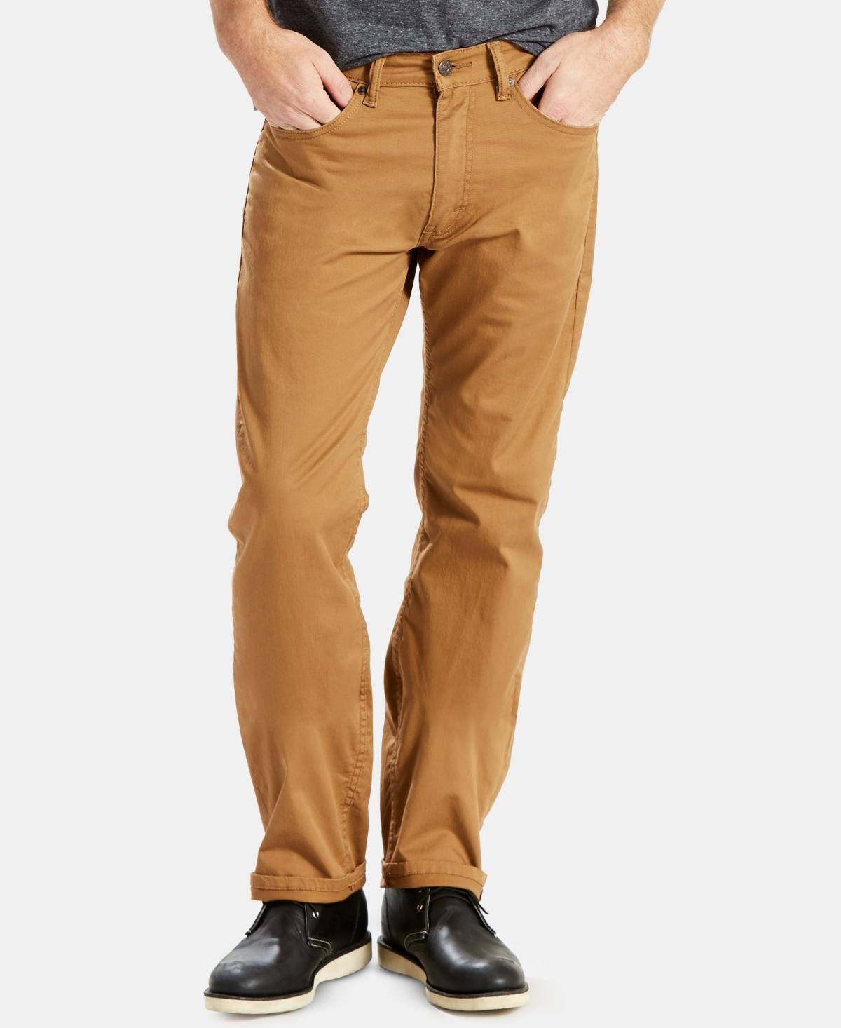 Mens Levis 505 Regular Fit Stretch Jeans Desert Brown Product Image