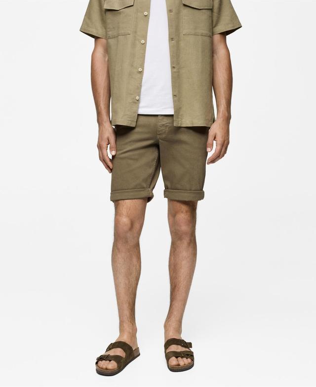 Mango Mens Denim Bermuda Shorts Product Image