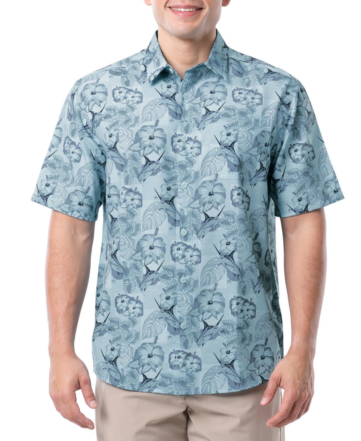 Guy Harvey Mens Short-Sleeve Marlin Floral Fishing Shirt Product Image