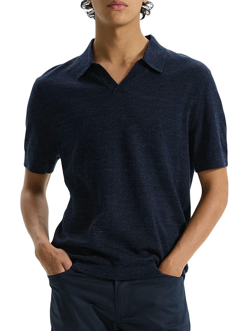 Theory Brenan Linen Blend Polo Product Image