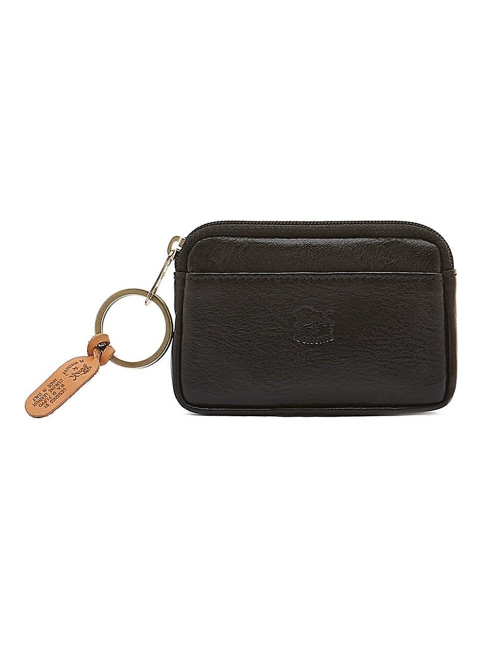 Womens Leather Coin Purse - Black Product Image