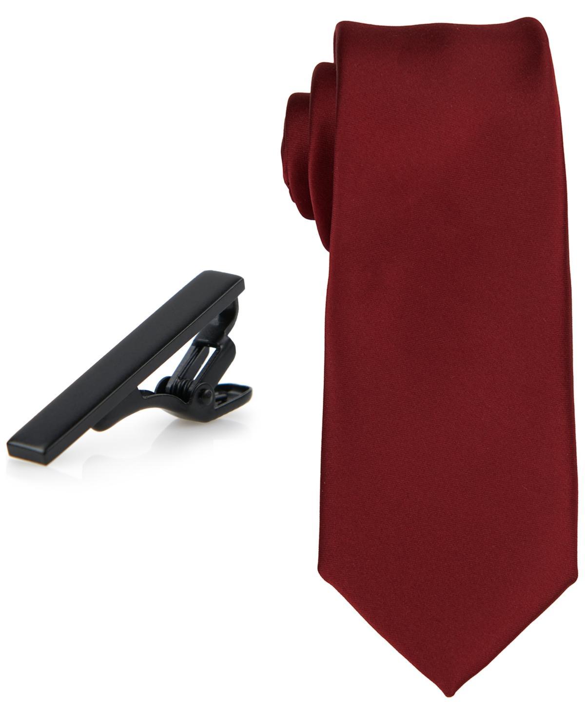 ConStruct Mens Solid Tie & 1-1/2 Tie Bar Set Product Image