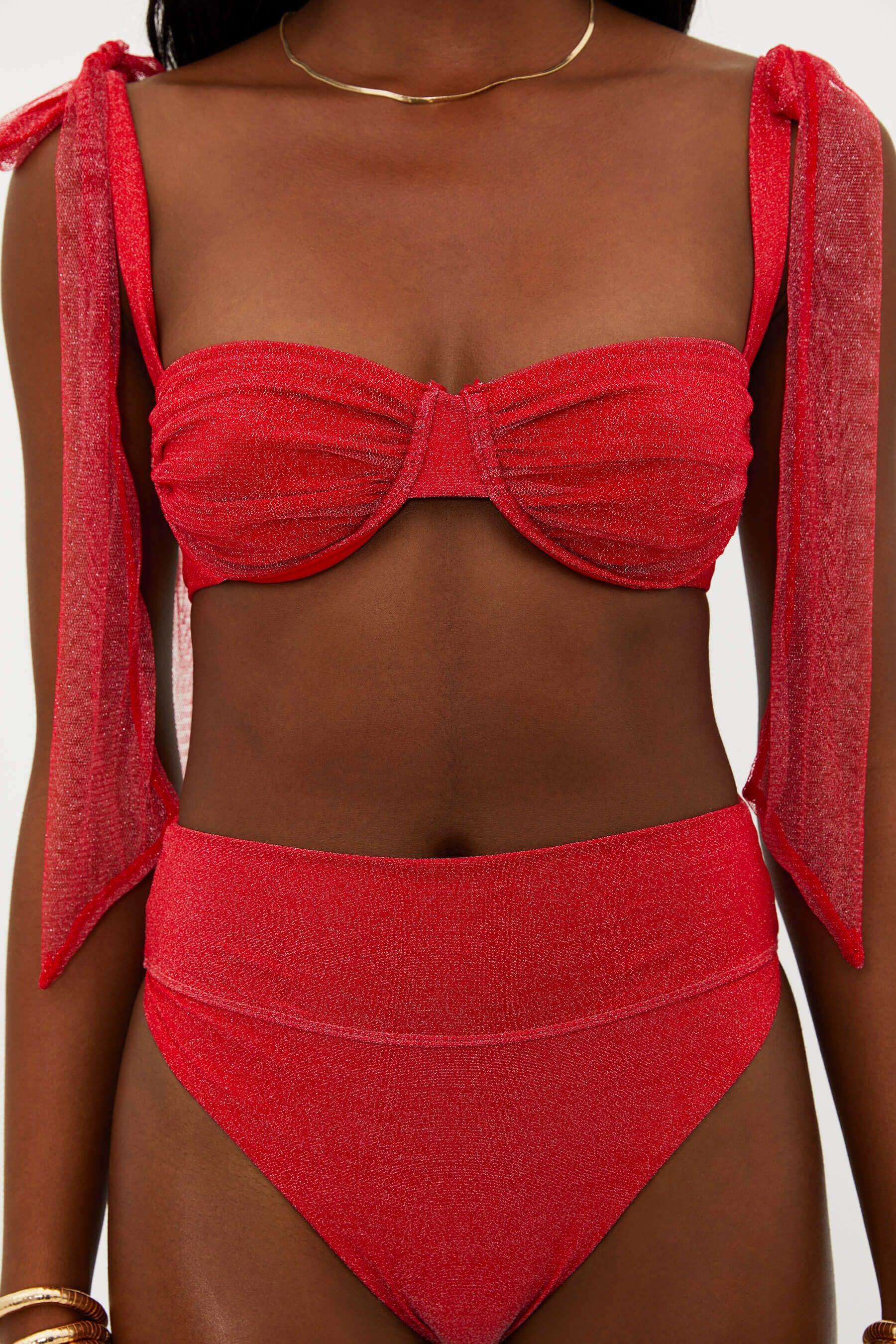 Drea Top Red Hot Shine Product Image