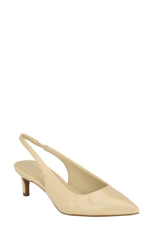 Calvin Klein Womens Dainty Pointy Toe Low Heel Slingback Pumps Product Image