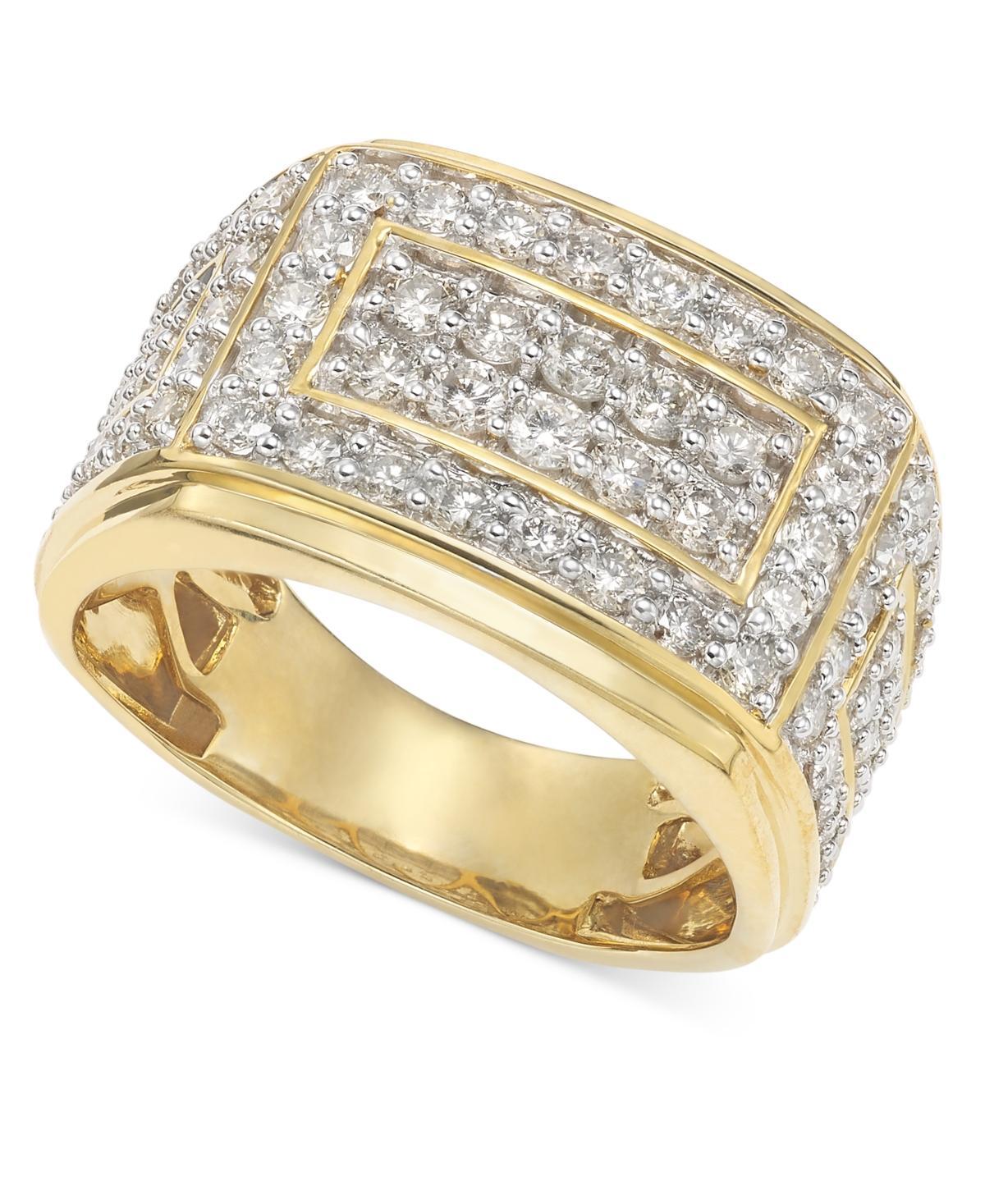 Mens Diamond Cluster Ring (2 ct. t.w.) in 10k Gold Product Image