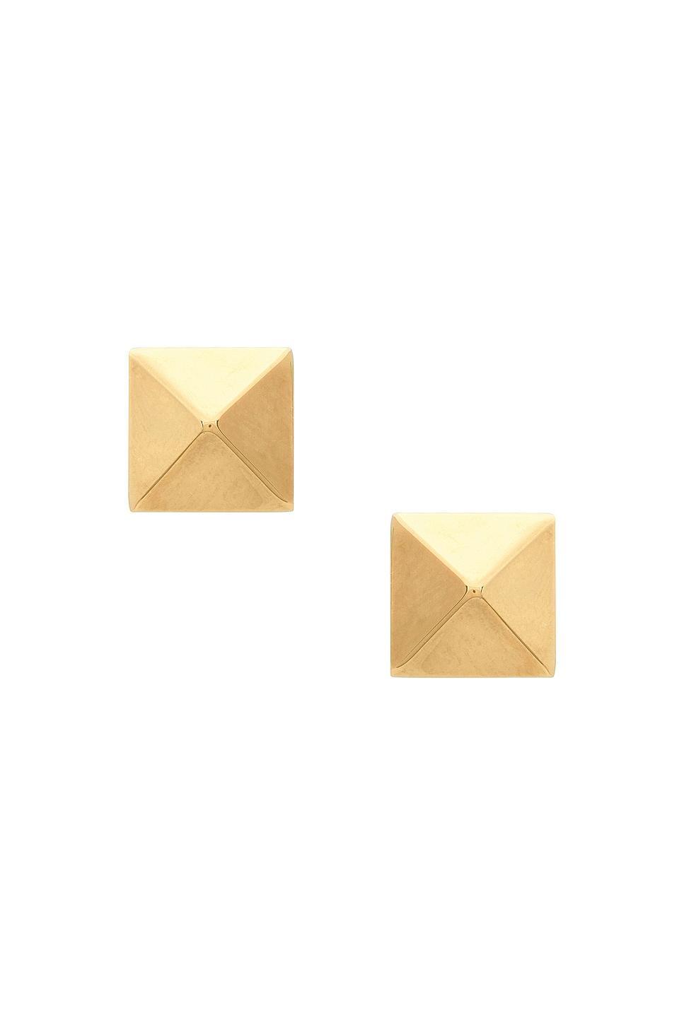 Valentino Garavani Rockstud Earrings in Metallic Gold Product Image