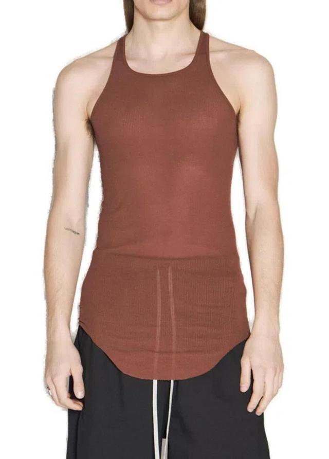 Basic Rib Tank Top In Red Product Image