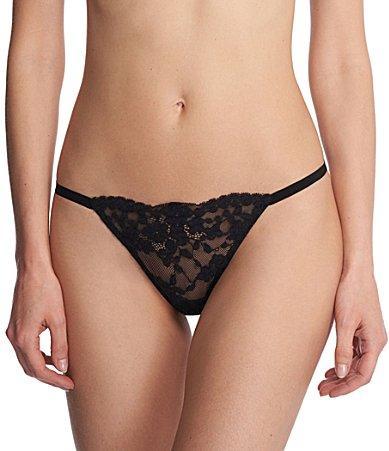 Natori Plush Romance String Thong in Ivory. Product Image