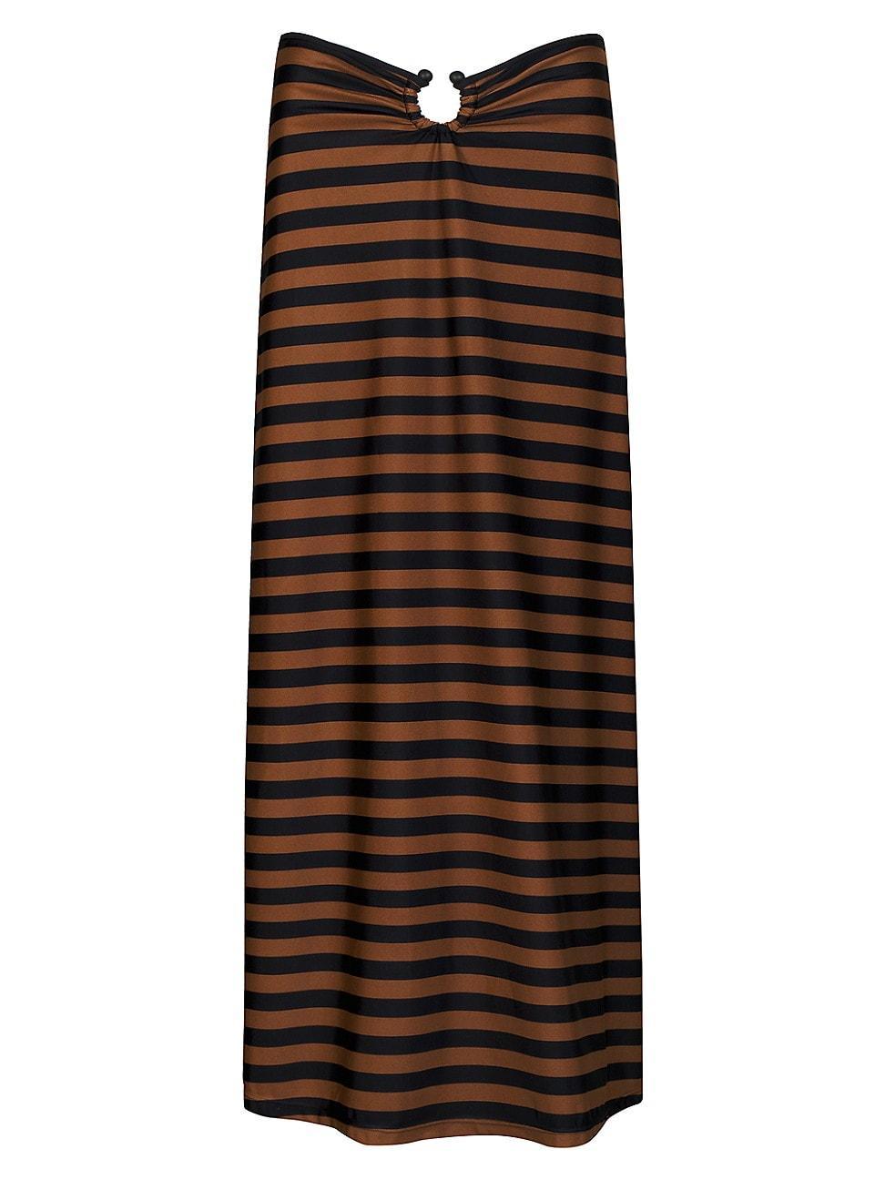 Womens Port Maria Anesha Striped O-Ring Maxi-Skirt Product Image