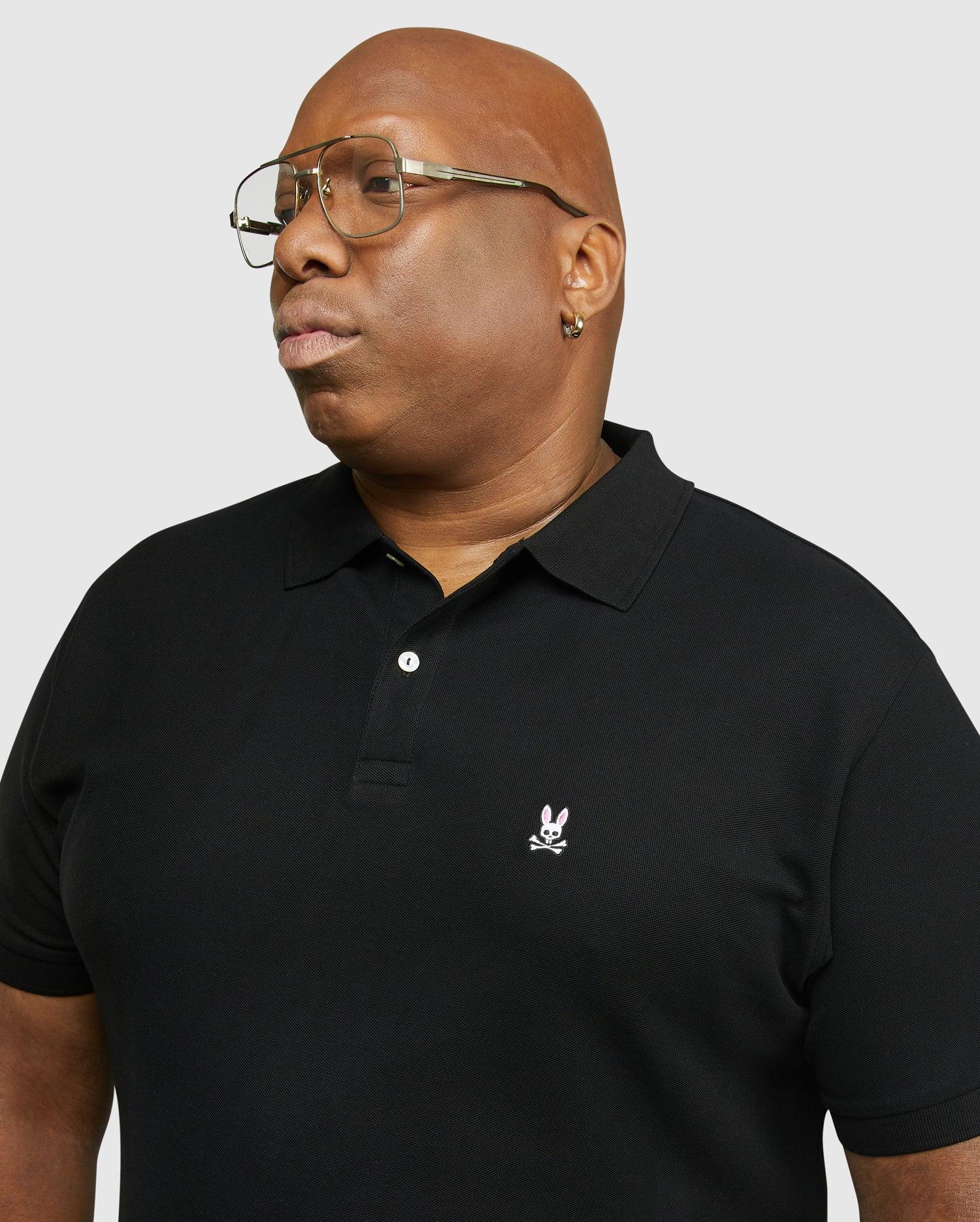 Mens Big And Tall Classic Pique Polo Shirt 001 BLACK / 4XLT Product Image