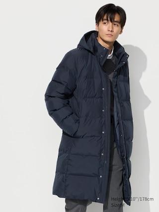 Mens Seamless Down Coat Navy Large UNIQLO US Product Image