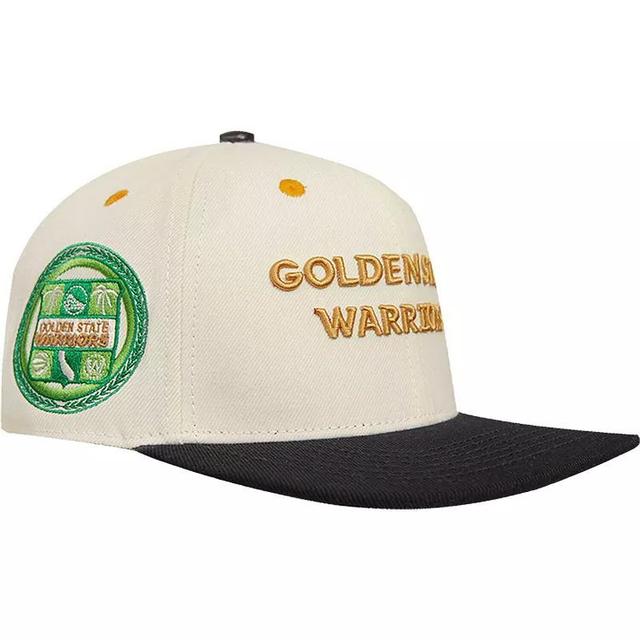 Mens Cream/Black Golden State Warriors Album Cover Snapback Hat Product Image