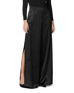 Womens Pleated High-Rise Wide-Leg Pants Product Image