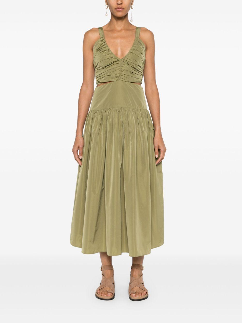 cut-out taffeta maxi dress Product Image