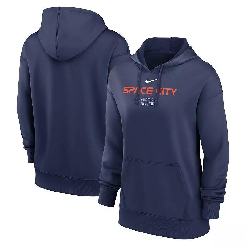 Womens Nike Chicago Cubs City Connect Practice Performance Pullover Hoodie Blue Product Image