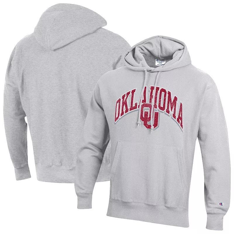 Mens Champion Gray Oklahoma Sooners Vault Late Night Reverse Weave Pullover Hoodie Product Image