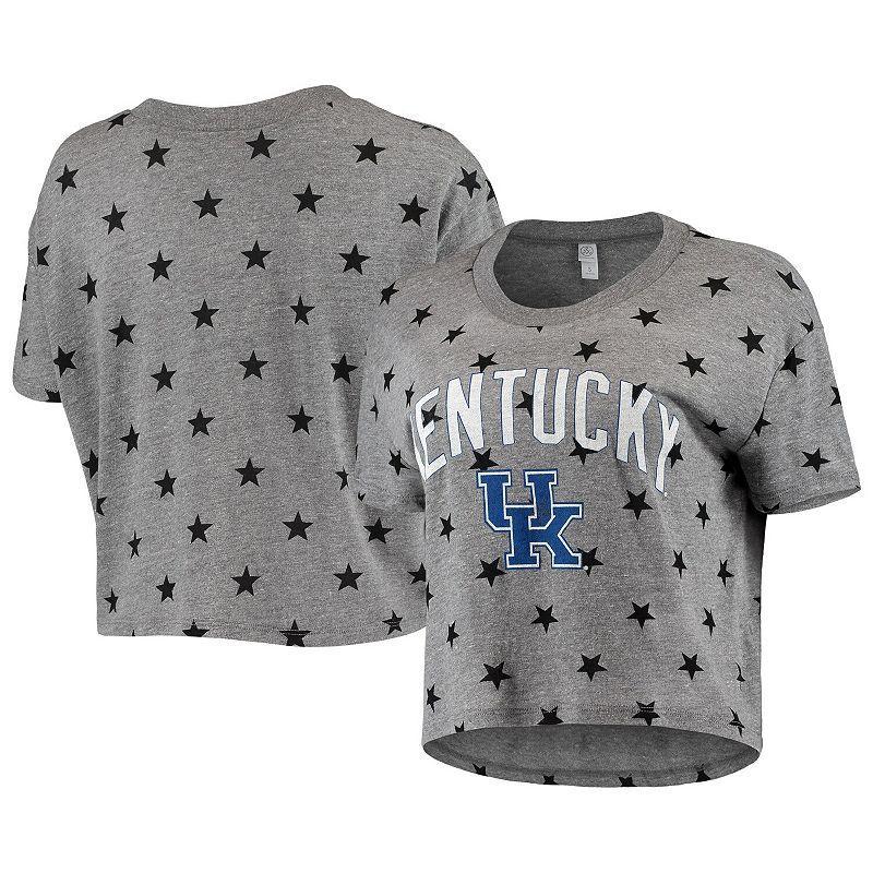 Womens Alternative Apparel Gray Kentucky Wildcats Headliner Stars Cropped Tri-Blend T-Shirt Product Image