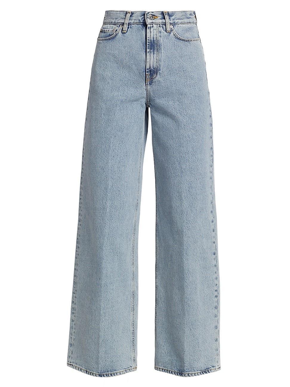 Womens High-Rise Wide-Leg Jeans product image