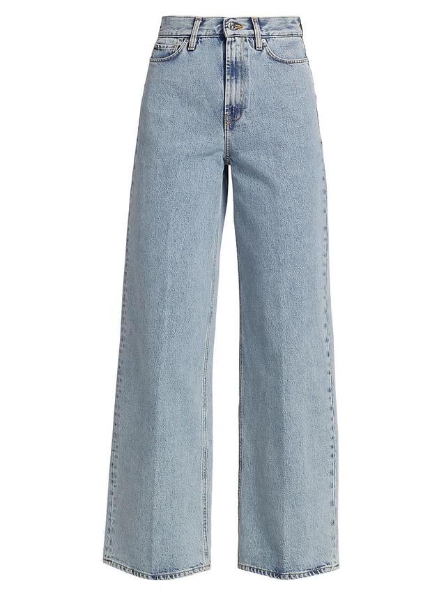 Womens High-Rise Wide-Leg Jeans Product Image