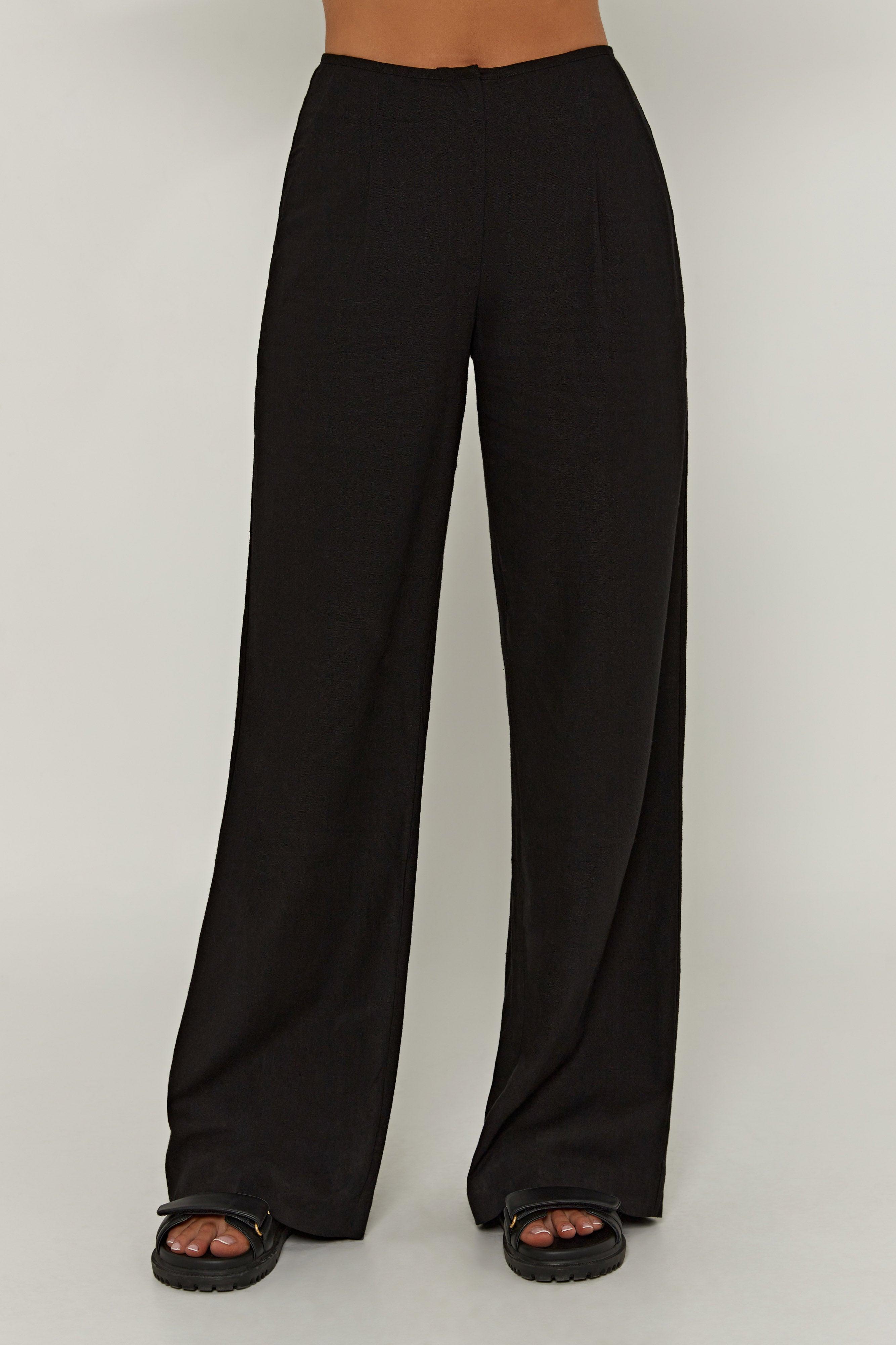 Adina Linen Pant - Black Product Image