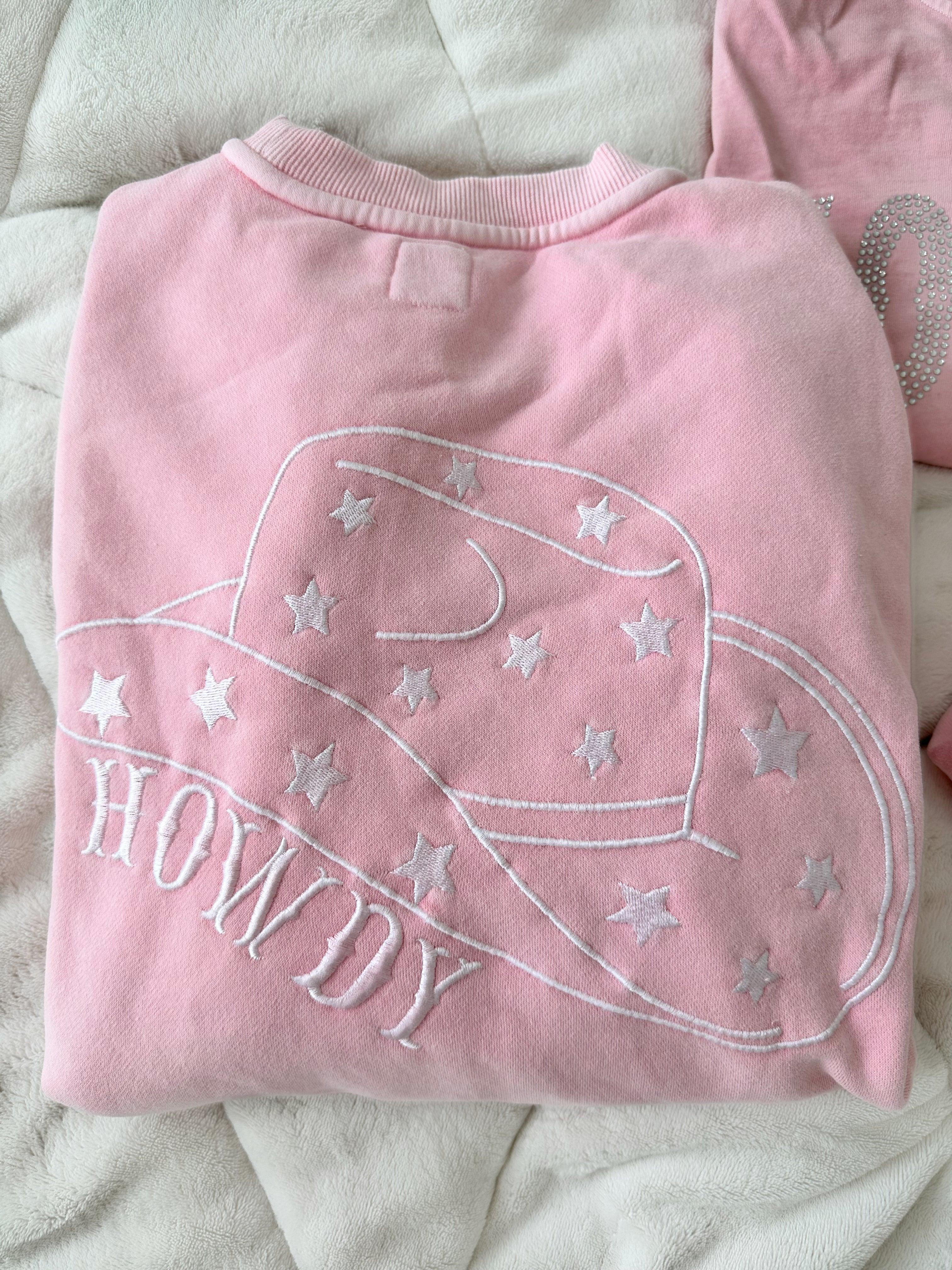 Howdy Cowgirl Embroider Sweatshirt Product Image